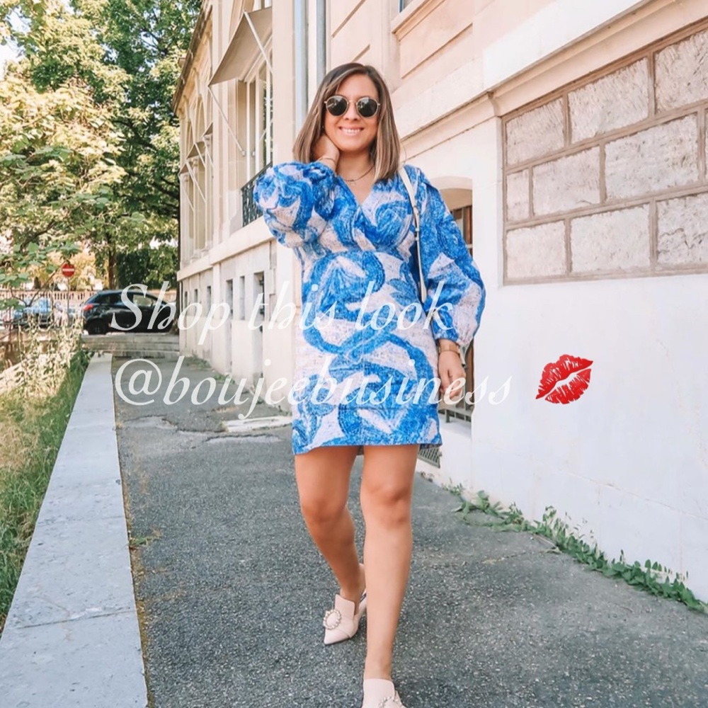 H&M Mosaic Patterned Linen Dress - Picture 13 of 14